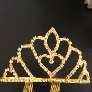 Gold Plated Crown with Diamond Accents